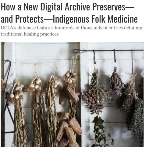 Cover Image of Smithsonian Magazine Article about the Archive of Healing